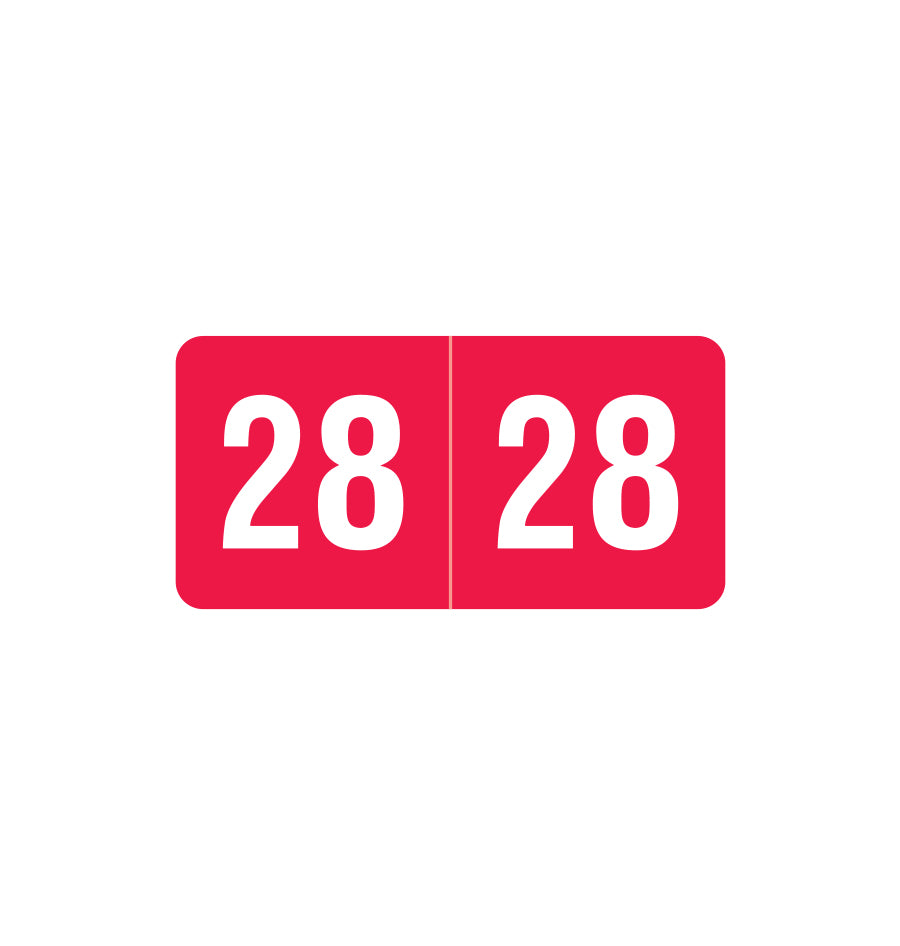 Smead ETS Year 28 Labels, 1/2" X 1" Laminated- Pack of 250