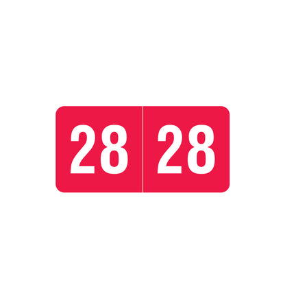 Smead ETS Year 28 Labels, 1/2" X 1" Laminated- Pack of 250