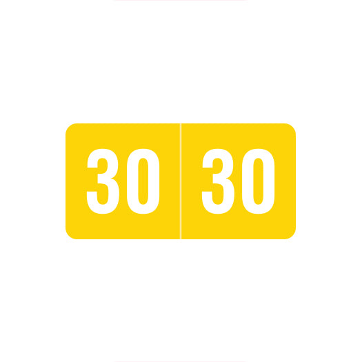 Smead ETS Year 30 Labels, 1/2" X 1" Laminated- Pack of 250