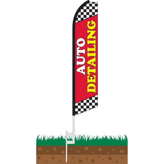 Auto Detailing Swooper Feather Flag