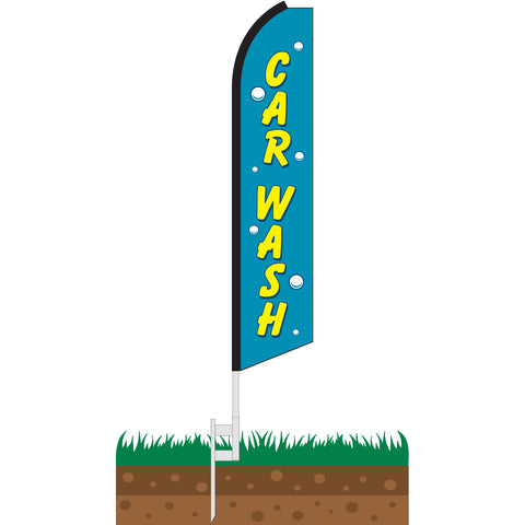 Car Wash Swooper Feather Flag