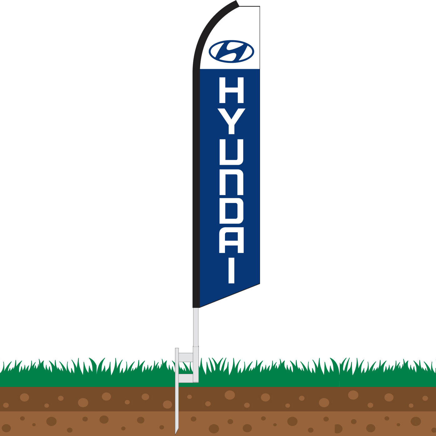 Hyundai Swooper Feather Flag