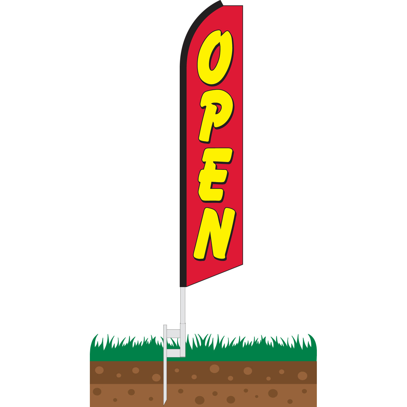 Open Red/Yellow Swooper Feather Flag
