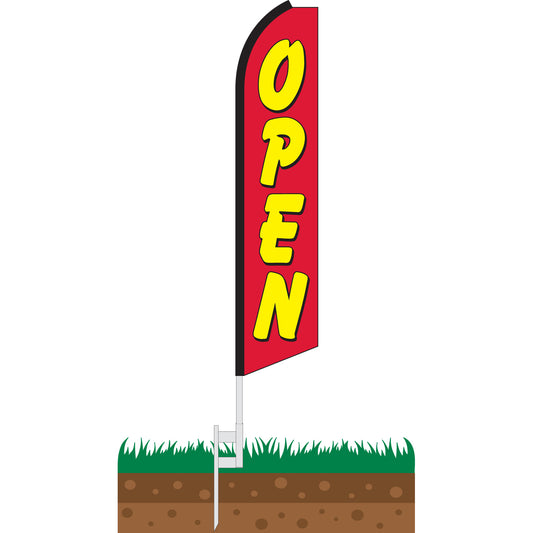 Open Red/Yellow Swooper Feather Flag