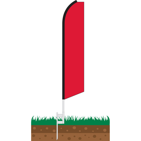Solid Red Swooper Feather Flag