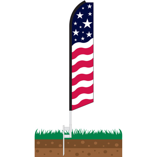 Stars & Bars Swooper Feather Flag