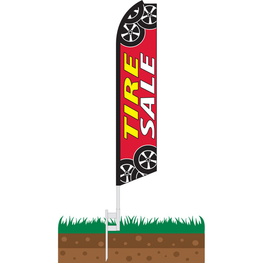 Tire Sale Swooper Feather Flag