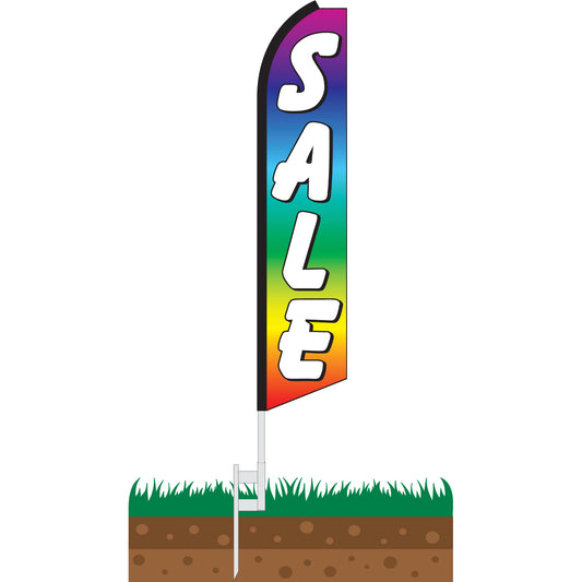 Sale Rainbow Swooper Feather Flag