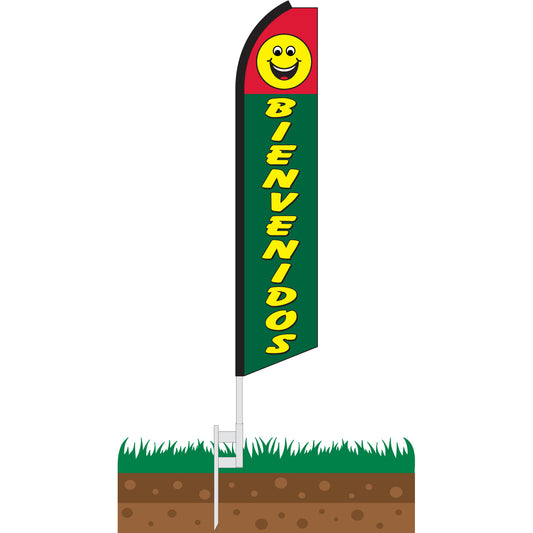 Bienvenidos Swooper Feather Flag