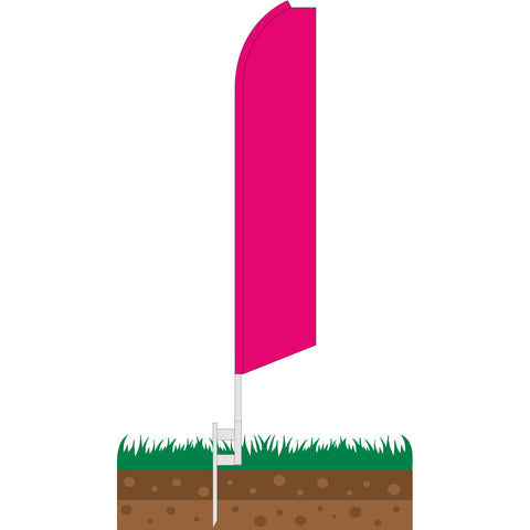 Solid Hot Pink Swooper Feather Flag
