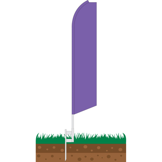 Solid Purple Swooper Feather Flag
