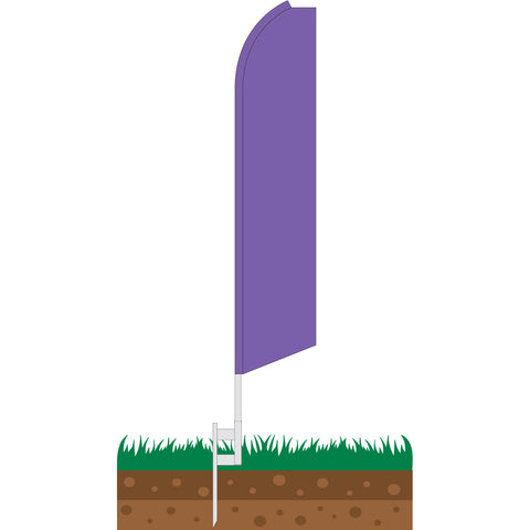 Solid Purple Swooper Feather Flag