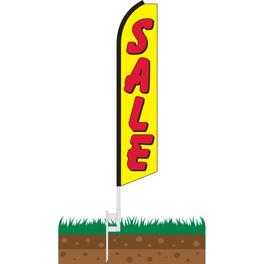 Sale (Yellow & Red) Swooper Feather Flag