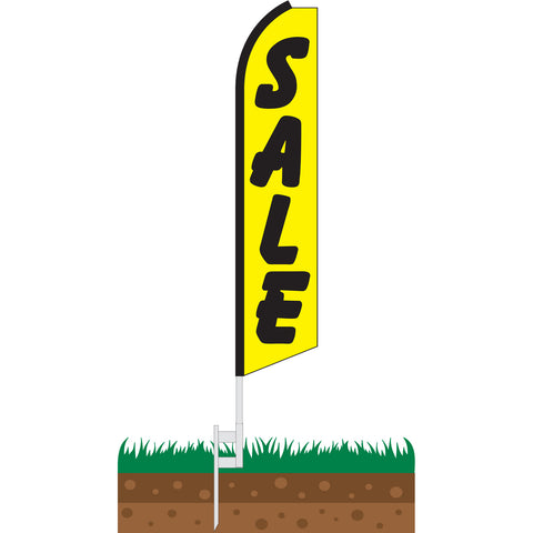 Sale (Yellow & Black) Swooper Feather Flag