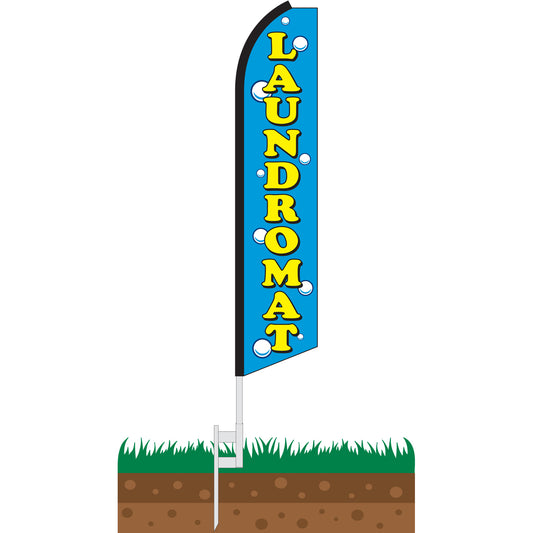 Laundromat Swooper Feather Flag