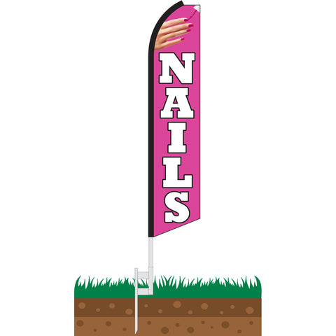 Nails Swooper Feather Flag