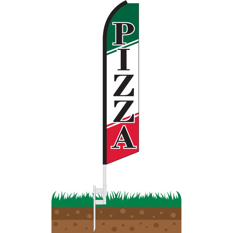 Pizza Swooper Feather Flag