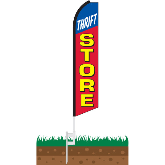 Thrift Store Swooper Feather Flag