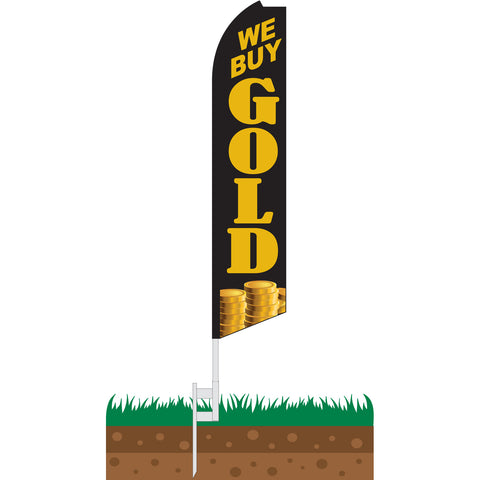 We Buy Gold Swooper Feather Flag