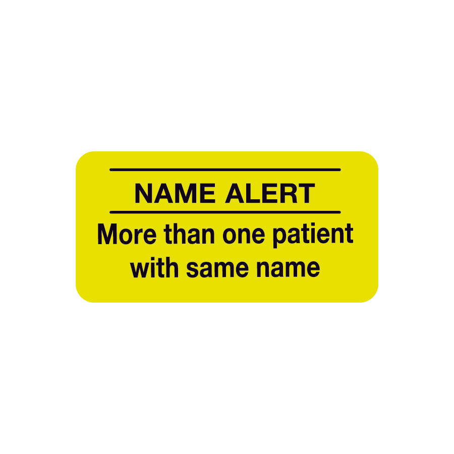 SY-1338 NAME ALERT- Fluorescent Yellow 2" X 1"- Pack of 252