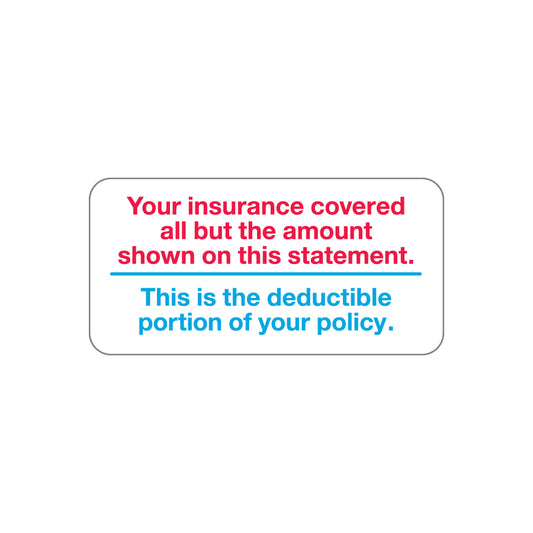 SY-1798 YOUR INSURANCE- Red/Blue/White 2" X 1"- Pack of 252