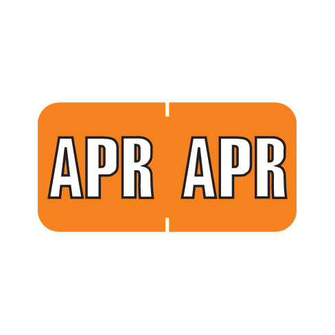 Sycom SYET APRIL Month Labels 3/4" X 1-1/2" Laminated - Pack of 252