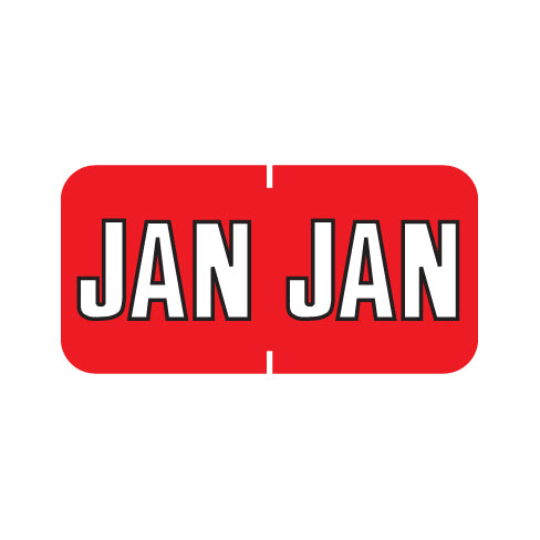 Sycom SYET JANUARY Month Labels 3/4" X 1-1/2" Laminated - Pack of 252