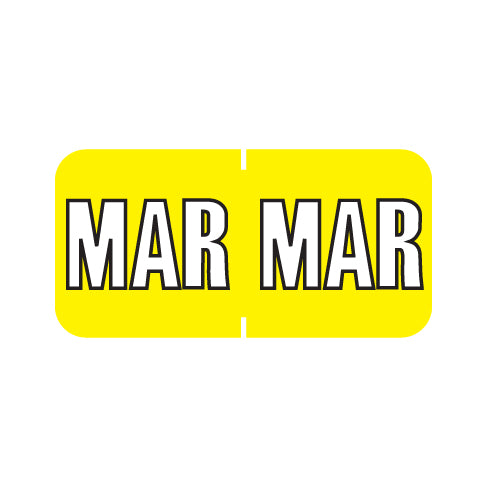 Sycom SYET MARCH Month Labels 3/4" X 1-1/2" Laminated - Pack of 252