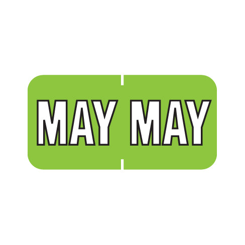 Sycom SYET MAY Month Labels 3/4" X 1-1/2" Laminated - Pack of 252