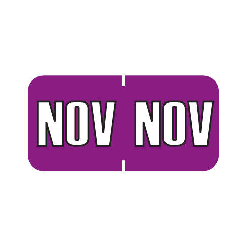 Sycom SYET NOVEMBER Month Labels 3/4" X 1-1/2" Laminated - Pack of 252