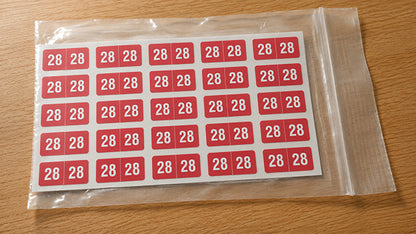Smead ETS Year 28 Labels, 1/2" X 1" Laminated- Pack of 250