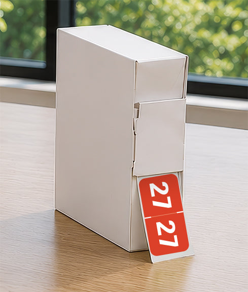 Tabbies Year 27 Labels, 3/4" X 1-1/2" Laminated- Roll of 500