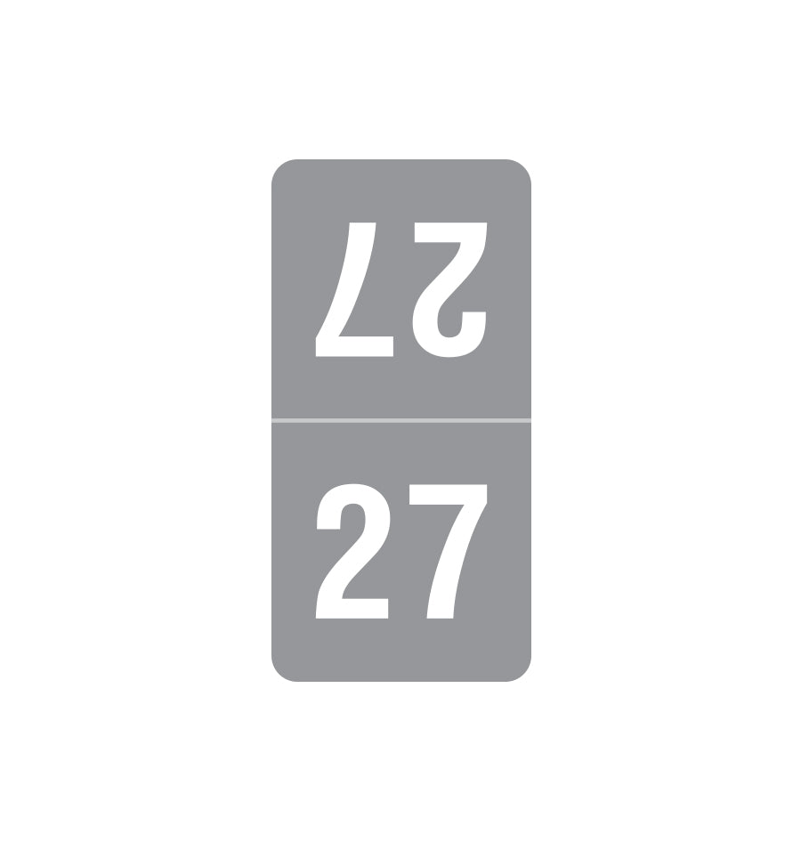 Smead Top Tab Year 27 Labels, 1" X 1/2" Laminated- Pack of 250