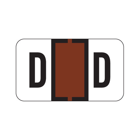 Traco "D" Labels 15/16" X 1-5/8" Laminated- Roll of 500