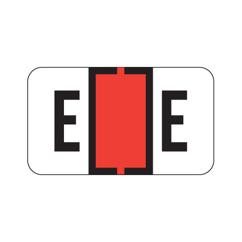 Traco "E" Labels 15/16" X 1-5/8" Laminated- Roll of 500