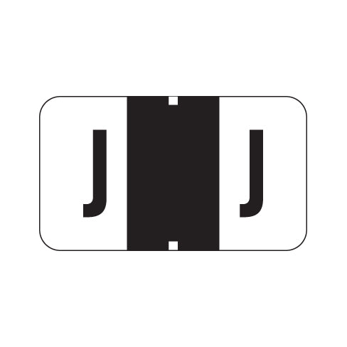 Traco "J" Labels 15/16" X 1-5/8" Laminated- Roll of 500