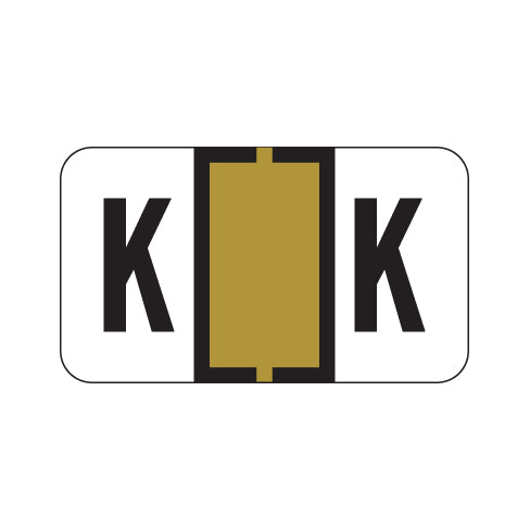 Traco "K" Labels 15/16" X 1-5/8" Laminated- Roll of 500