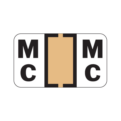Traco "MC" Labels 15/16" X 1-5/8" Laminated- Roll of 500