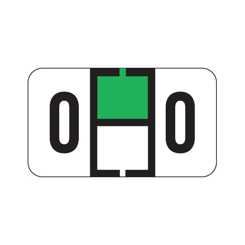 Traco "O" Labels 15/16" X 1-5/8" Laminated- Roll of 500