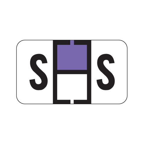 Traco "S" Labels 15/16" X 1-5/8" Laminated- Roll of 500