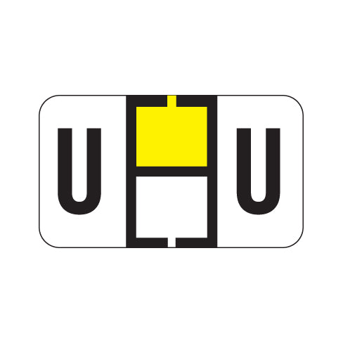 Traco "U" Labels 15/16" X 1-5/8" Laminated- Roll of 500