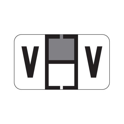 Traco "V" Labels 15/16" X 1-5/8" Laminated- Roll of 500