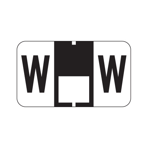 Traco "W" Labels 15/16" X 1-5/8" Laminated- Roll of 500