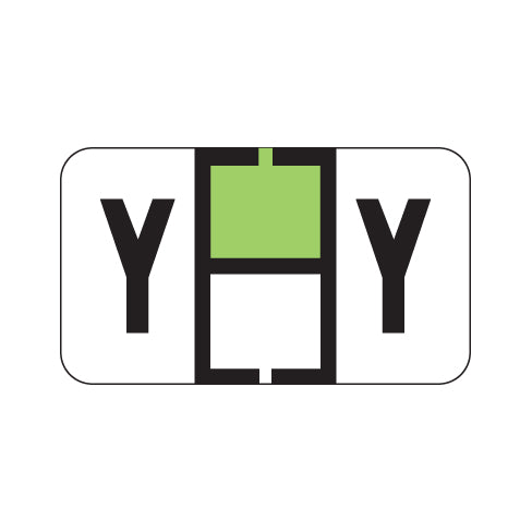 Traco "Y" Labels 15/16" X 1-5/8" Laminated- Roll of 500