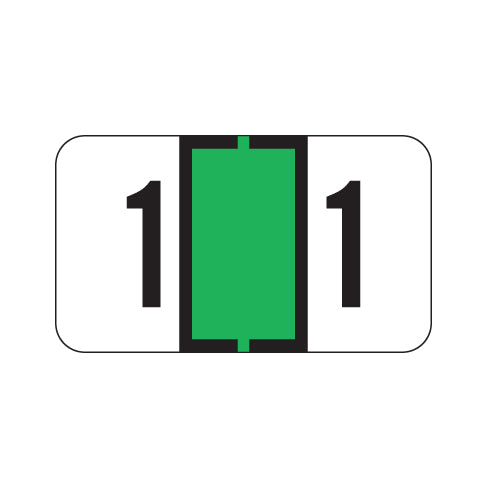 Traco "1" Labels 15/16" X 1-5/8" Laminated- Roll of 500