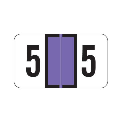 Traco "5" Labels 15/16" X 1-5/8" Laminated- Roll of 500