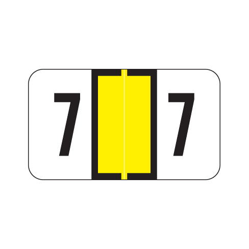 Traco "7" Labels 15/16" X 1-5/8" Laminated- Roll of 500