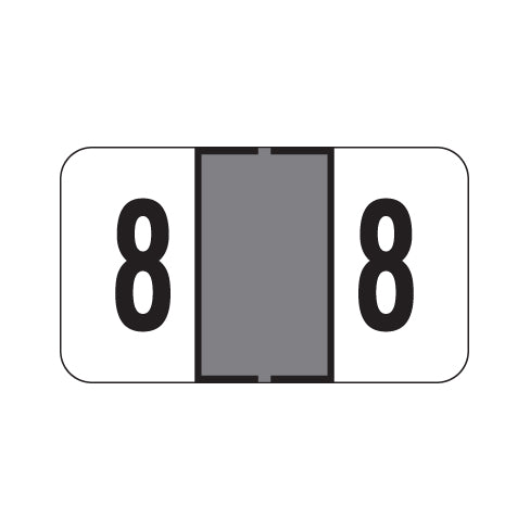 Traco "8" Labels 15/16" X 1-5/8" Laminated- Roll of 500