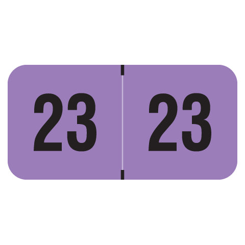 Traco Year 23 Labels, 3/4" X 1-1/2" Laminated- Roll of 500