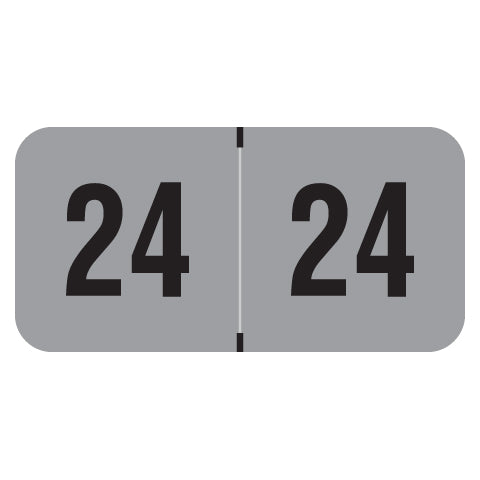 Traco Year 24 Labels, 3/4" X 1-1/2" Laminated- Roll of 500